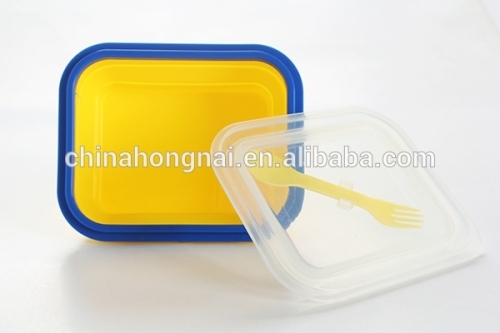 collapsible food packing, silicone food storage ,bento lunch box