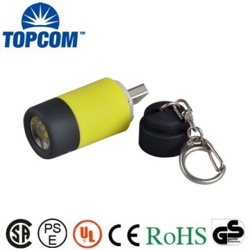 Rotary Switch USB Charger Mini PVC LED Keychain