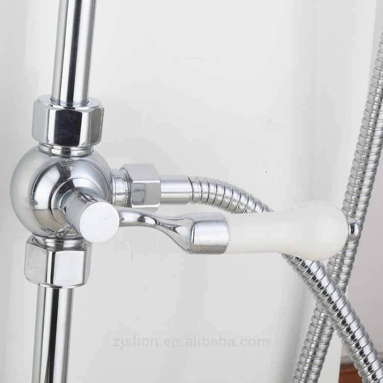 WRAS TMV2 Brass Hpb59-1SL0007(05) Thermostatic traditional shower with rain shower stylish bend pipe shower
