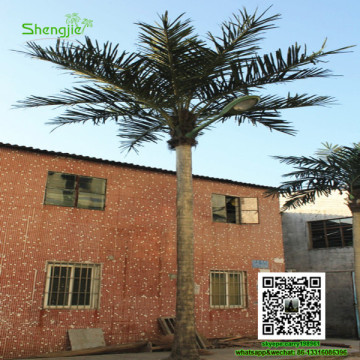 SJDS-07 artificial coconut palm tree with lamp outdoor decoration palm tree lamp