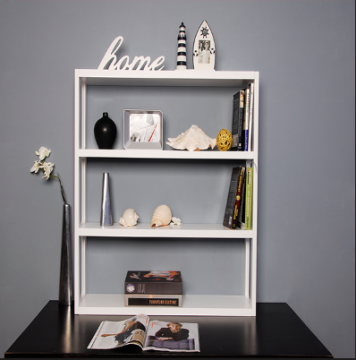 Leaning wall wood floor shelf