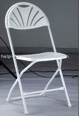 plastic fan back folding chair