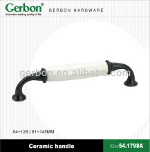 Vitrified Ceramic Cabinet Handles White+Black