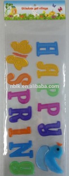 Happy Spring TPR window gel sticker Jel Jewels