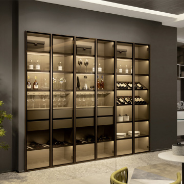 Italian Luxury Wine Cabinet: BAINENG Wine & Beverage Coolers Showcase Cabinets