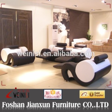 F026 white and black sofa black and white leather sofa