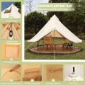 4/6/8 Person Canvas Bell Tent with Stove Jack