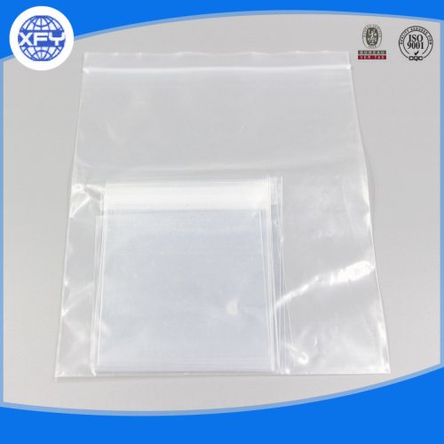 Clear resealable zipper plastic packing bag