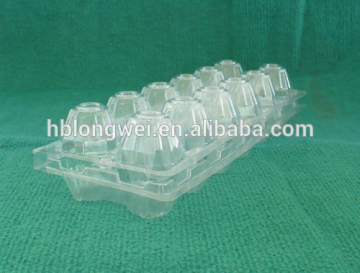 egg container PVC material tray type 12 cell egg trays