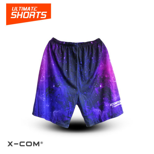 X-COM 100% Polyester Ultimate Frisbee Apparel Full color Printed Sport Shorts for Men and Women