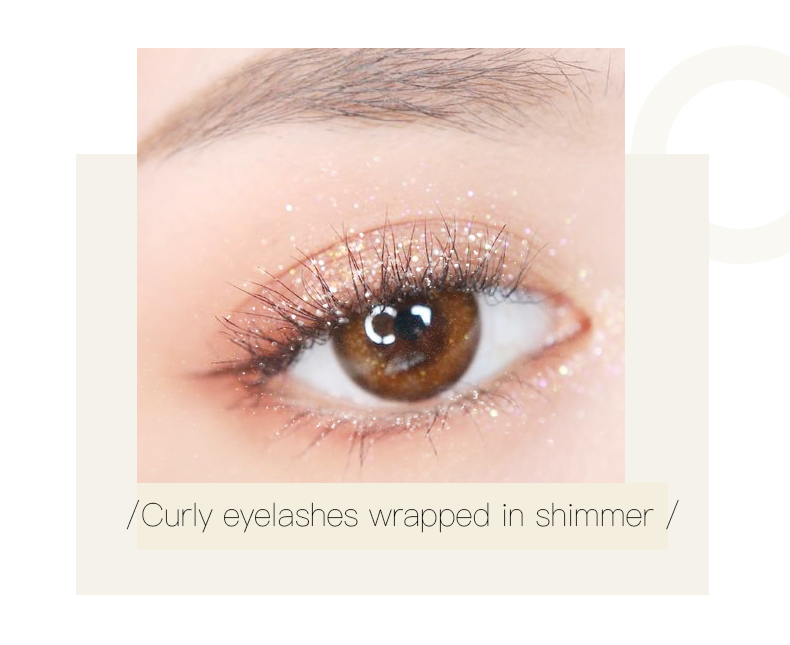 Pudaier Diamond Glitter Mascara Quick Dry Water Drop Makeup Long Lasting Waterproof Curling Thick Shiny Eyelash Mascara