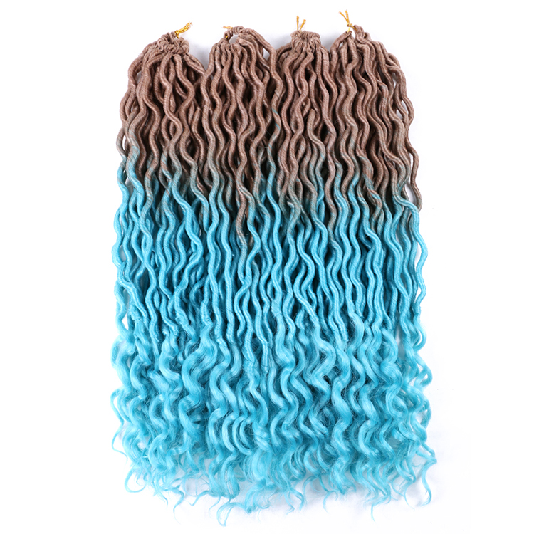 Julianna 18 36 Inch Straight Realistic Gypsy Faux Locs Crochet Hair Chemical Fiber Synthetic Wave Gypsy Locs Hair Extension