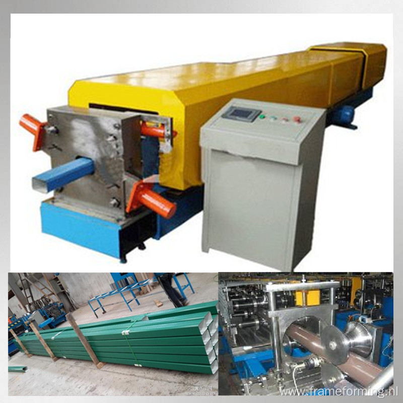 Rain gutter downpipe roll forming machine