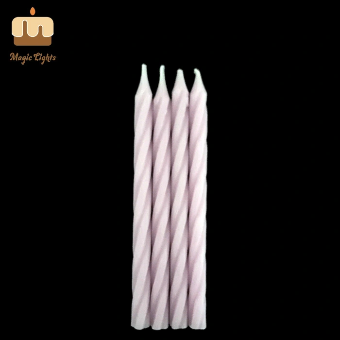 High-End Cake Decoration Purple Ombre Spiral Birthday Candles for Sale