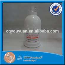 china wholesale hand sanitizer embossed decal round 500ml glass cosmetic bottle