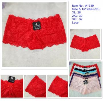 OEM wholesale new style pink boyshorts sexy comfortable lace fancy panty A1639