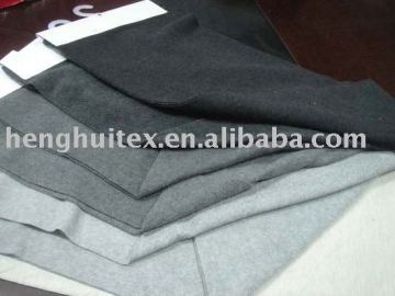 spun polar fleece fabric/grey melange fabric/heather gray fleece fabric
