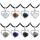 Howlite Love Heart Birthstone Pendse Pendse Gemstone Collares para mujeres