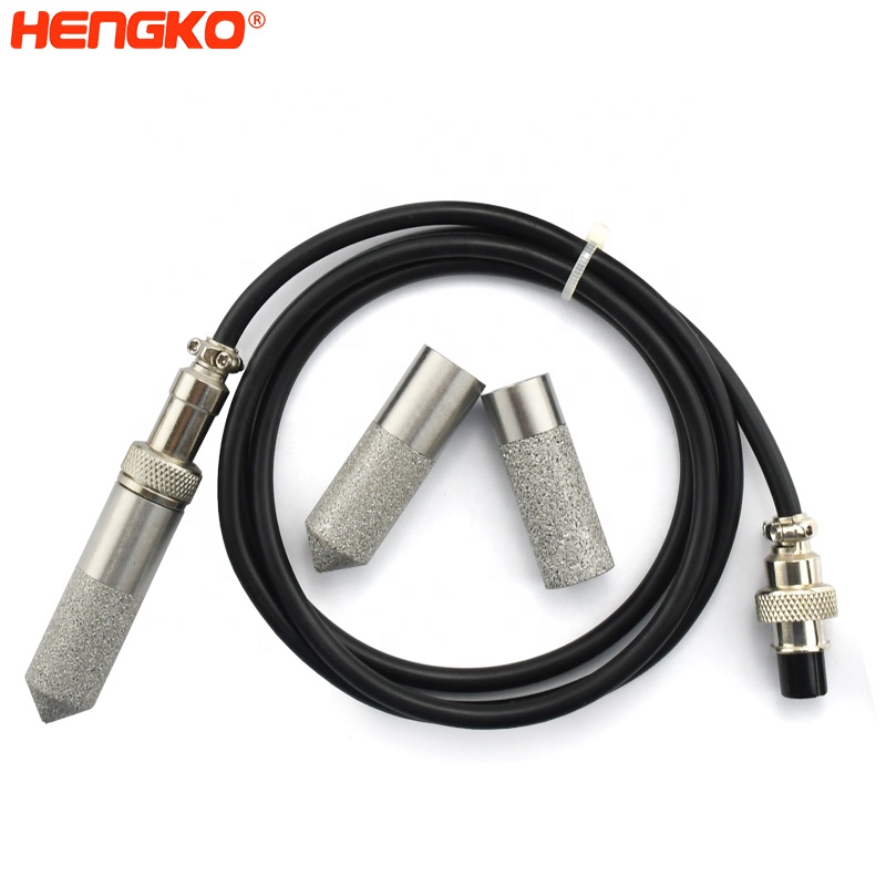 Temperature and humidity sensor probe with protective cover housing used for greenhouse soil moisture meter