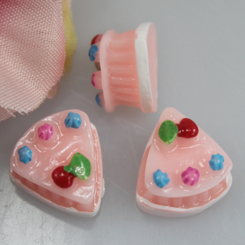 Christmas party gifts 14*12*8MM resin pink flatback cake bracelet charm