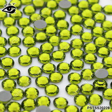 Flat back Machine cut rhinestone Panstone hotfix rhinestone 4MM SS16 olivine color
