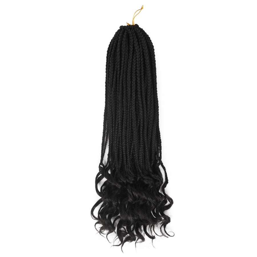 High Quality 24 Inch 22 Strands Curly End 3D Split Twist Crochet Synthetic Hair Braiding