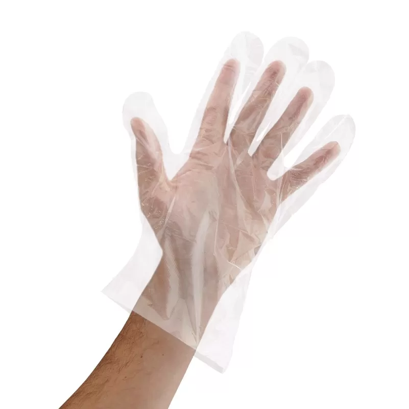 Clear Biodegradable Cornstarch Food Service Plastic Gloves