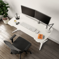 White Black Electric Height Adjustable Computer Desk Frame