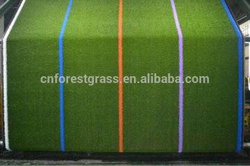 different colors of lines on the playground artificial grass mat