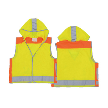 Kids safety vest with cap