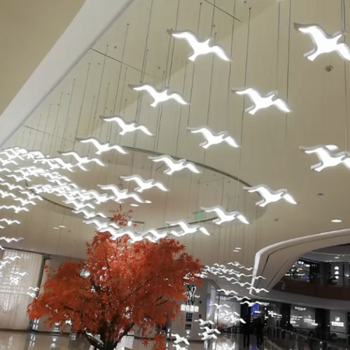 Lumière de lustre menée par forme de pigeon de lobby d&#39;hôtel