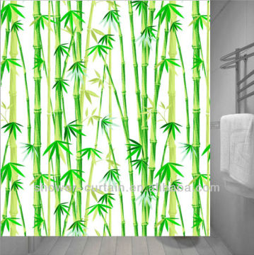 polyster fabric elegant bamboo shower curtain bath curtain