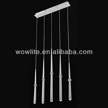 Modern LED matt white tube hanging lamp by WOWLITE