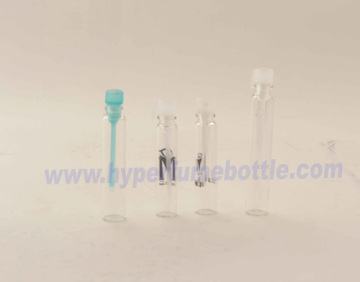 Small test tube glass bottle