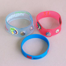 Powerful Custom Colorful Diy Soft Pvc / Specialty Silicone Products Bracelet