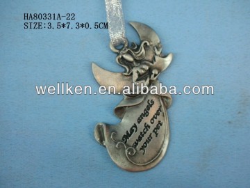 tin christmas ornaments,pewter fairy statue