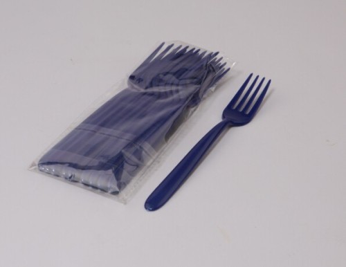 PS-7702 blue colored disposable plastic fork