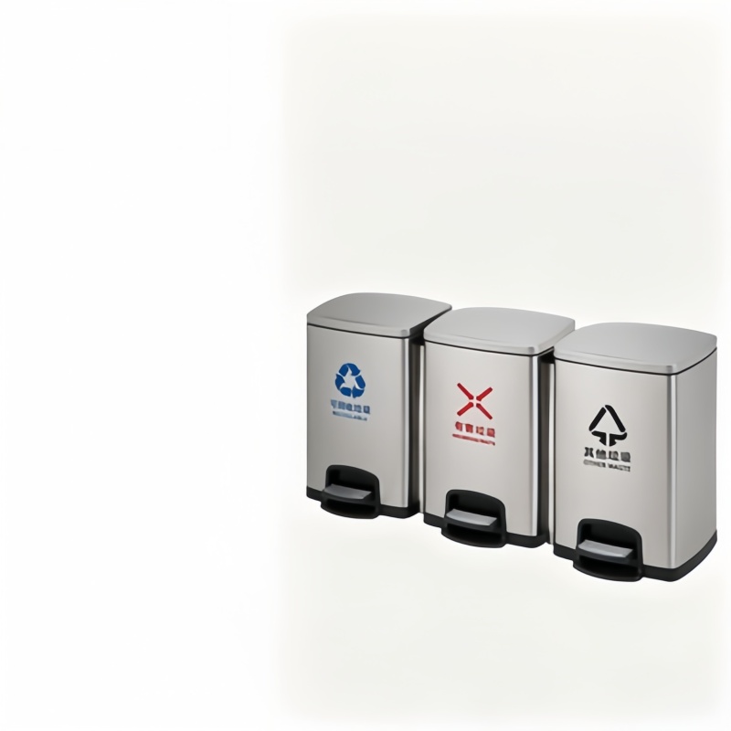 Customized Foot Pedal Metal Trash Receptacles