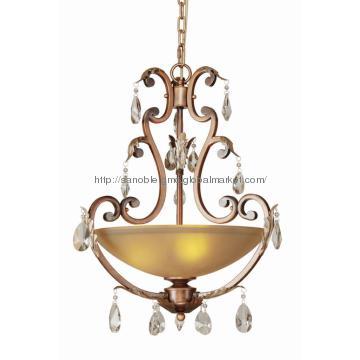 Hotel Decorative Glass Shade Pendant Lamp Chadnelier