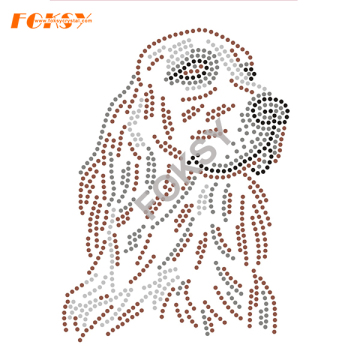 Rhinestone Iron On Transfer Dog Designs For Clothing