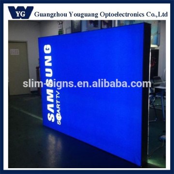 High bright fabric uv printing light box /frameless LED indoor shop signboard design