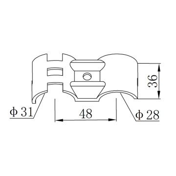 PRC factory direct supply parallel lean pipe connector metal joint for lean pipe system