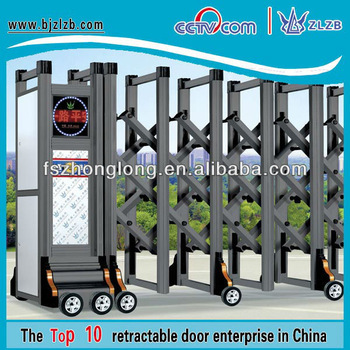 Gray aluminum materials retractable safety gate