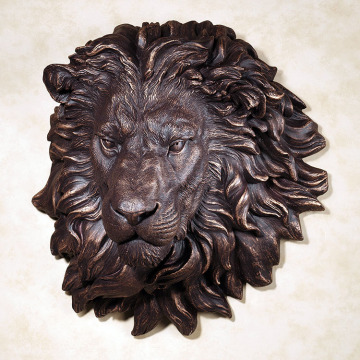 Home decoration small size bronze lion head indoor decoration