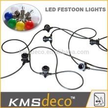 IP44 outdoor professional bulb string wedding decoraion led festoon belt lights