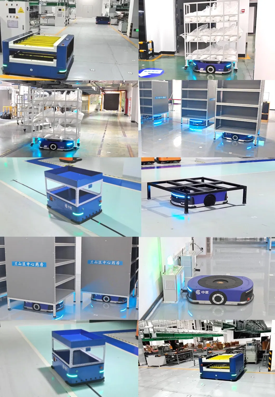 Zhongjiang Robot Stacking Forklift Agv Automatic Navigation Material Tray Unmanned Handling Manufacturer Customized Direct Supply