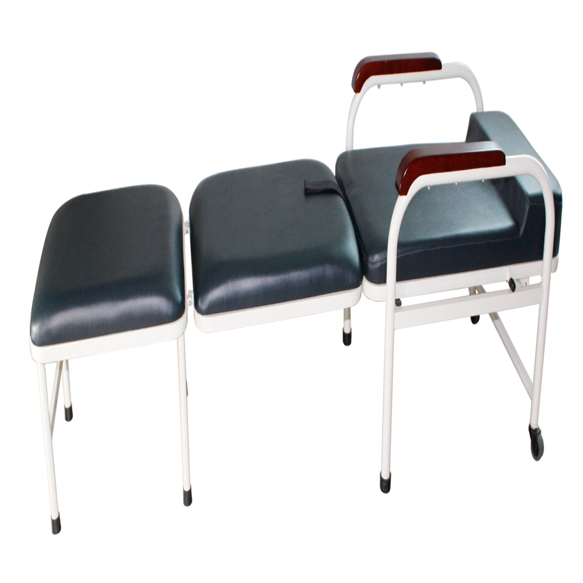 Stainless steel escort bed and chair for families