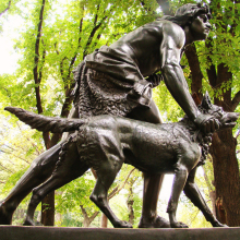 outdoor metal bronze metal craft bronze sculpture hunting for garden