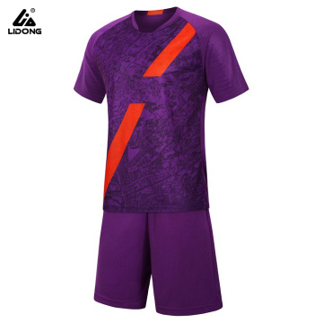 Purple color soccer training uniform sportswear