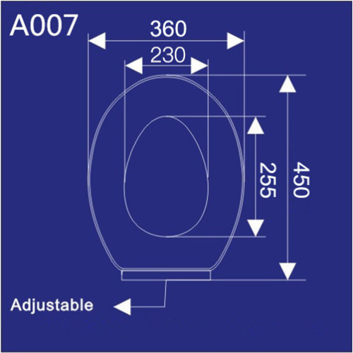 Cubierta de asiento de inodoro de PPmaterial con función de desaceleración